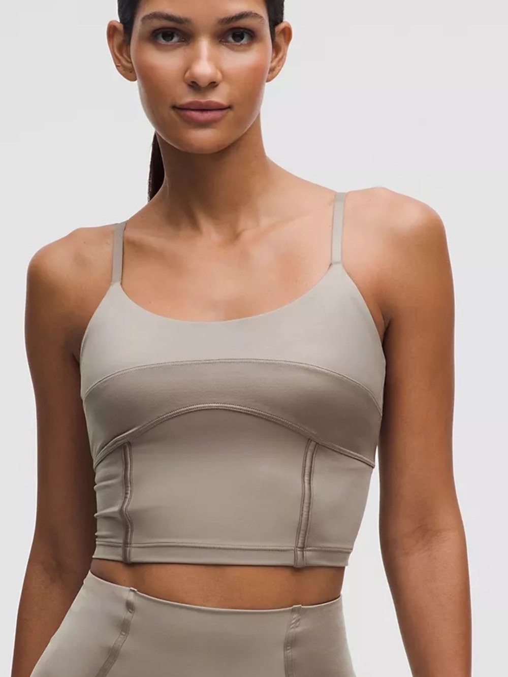 lululemon Satin Align Tank Top Light Support Warm Ash Grey
